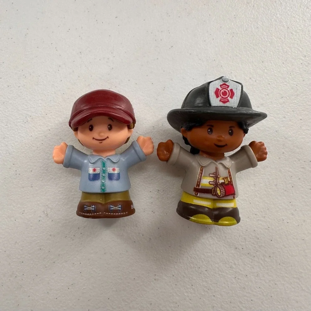 Little People Fisher Price Construction Firefighter Vehicle‎ Set 5 Piece Tractor